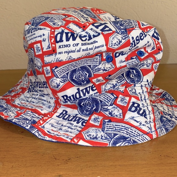 Bucket Hat Vintage Budweiser Reversible 